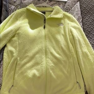 Neon yellow north face jacket